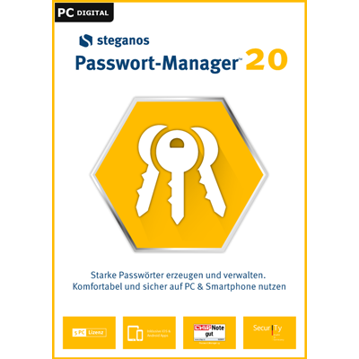 Steganos Password Manager 20, 5 Devices1 year, download