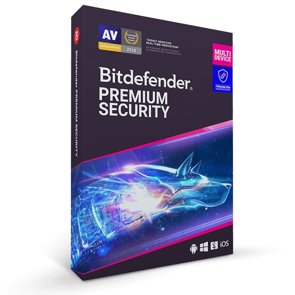Bitdefender Premium Security 2020, 10 Devices1 Year incl. Premium VPN
