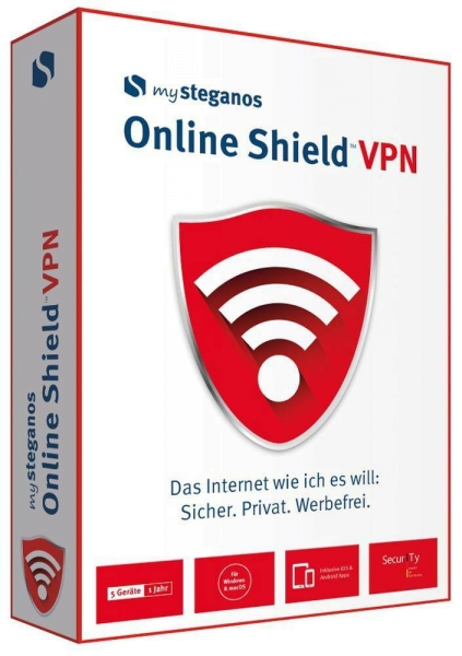 Steganos Online Shield VPN, 5 Devices1 year, [Download]