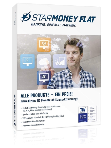 StarMoney Flat Annual Licence,PC/MAC/Android German incl.Premium Support [instant download]